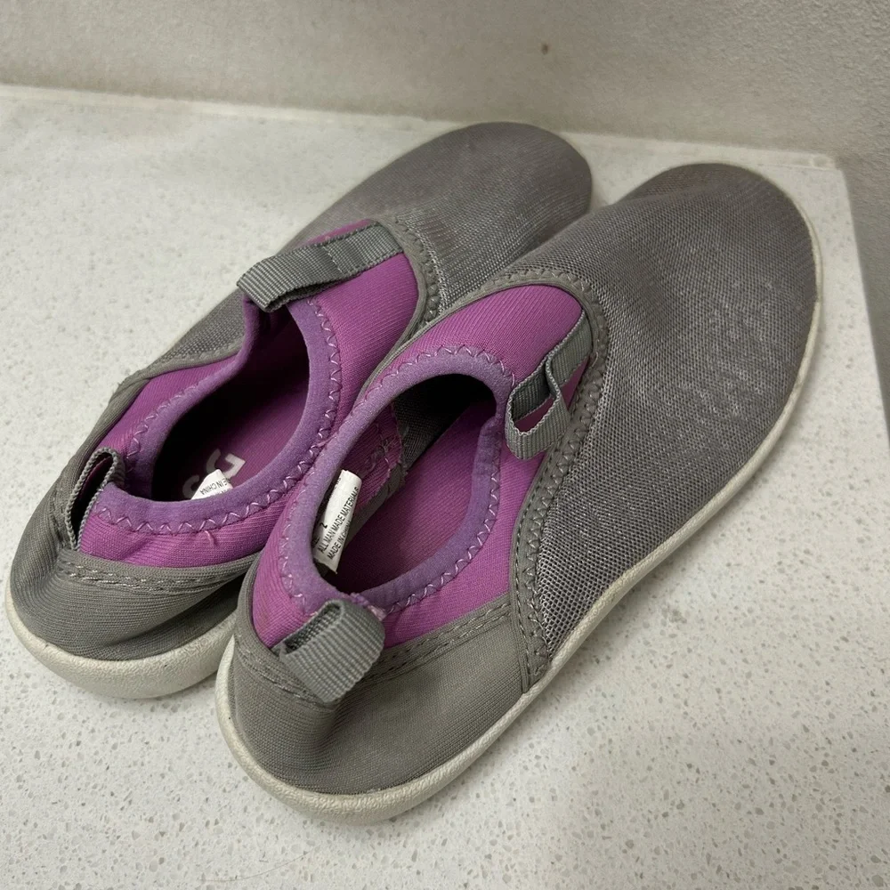 Gray and Purple Beach Water Shoes Girls size 2